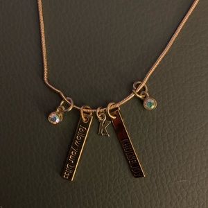 Beautiful gold stackable charm necklace
